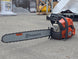 Husqvarna 585 Gas Chainsaw 28" 86cc 3/8 Pitch .050 Gauge right angled view picture 