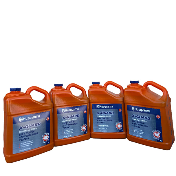 Husqvarna 593152802 Chainsaw Bar & Chain Oil 1 Gallon - 4 pack front picture 
