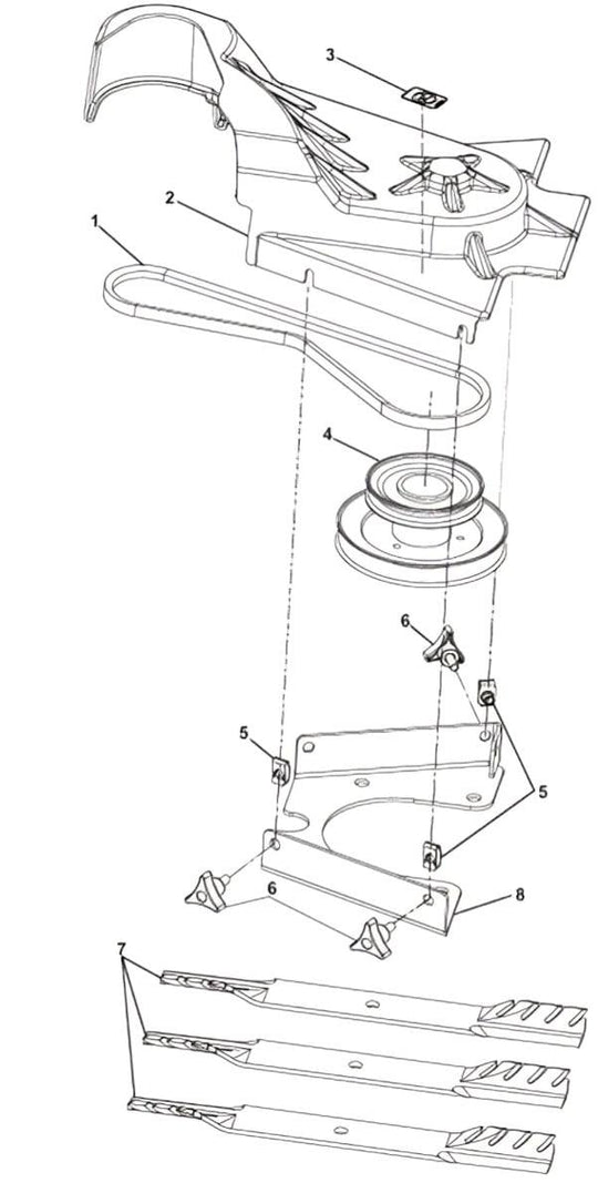 Husqvarna 598390301 Z460/460X/460XS Drive Kit for 60" FAB Deck - SLE Equipment - 2