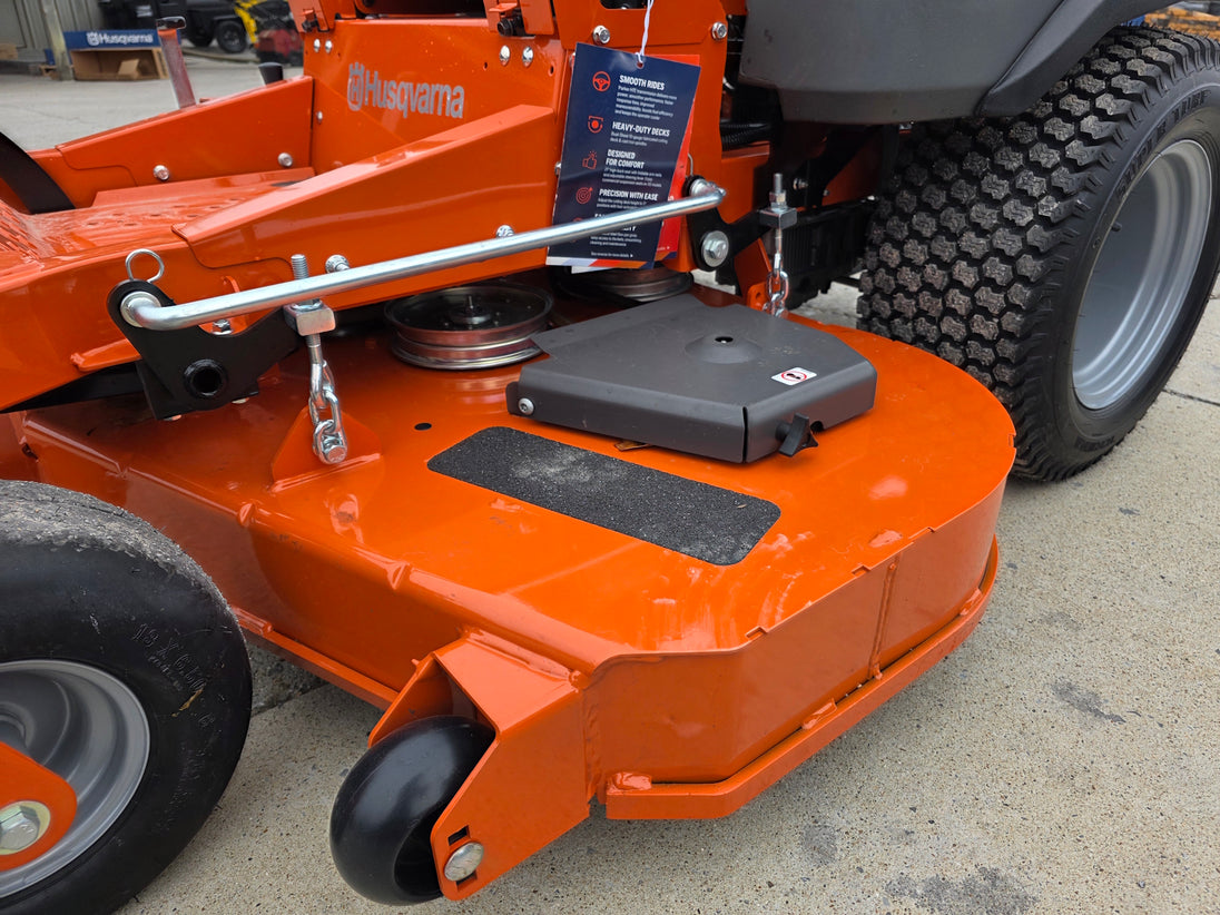 Husqvarna 60" Z460XS Zero Turn Mower 23.5HP KAW back side deck view picture 