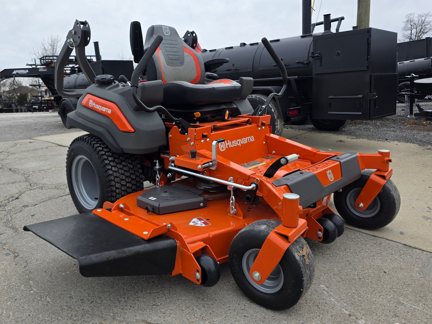 Husqvarna 60" Z460XS Zero Turn Mower 23.5HP KAW front left angled view picture 