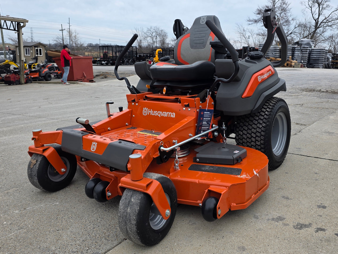 Husqvarna 60" Z460XS Zero Turn Mower 23.5HP KAW front right angled view picture 