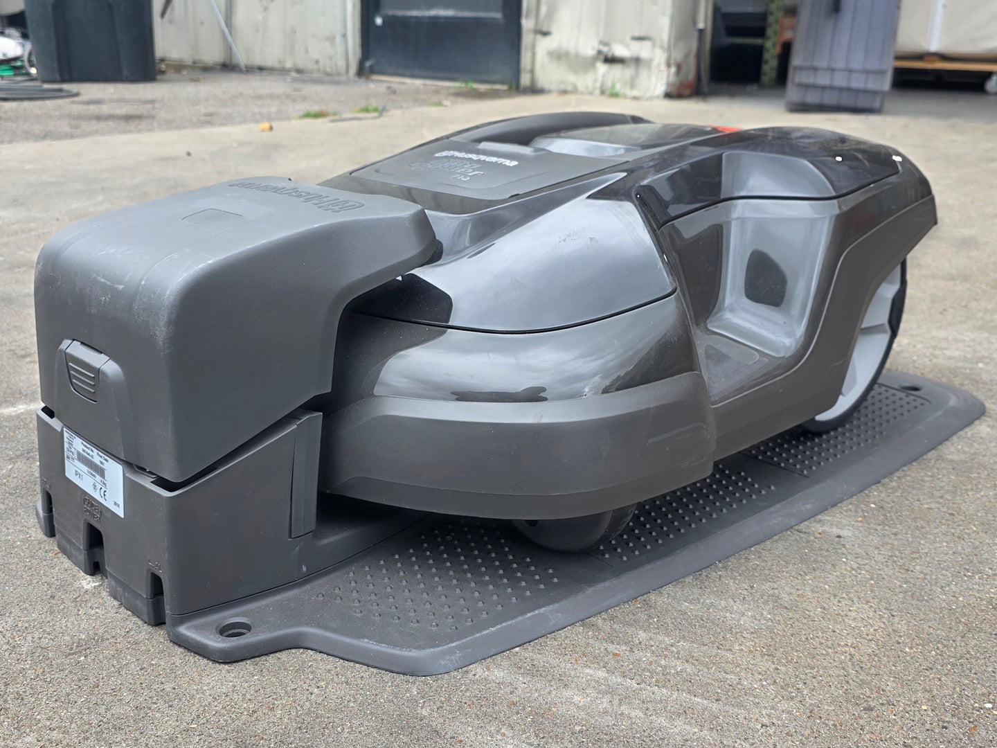 Husqvarna Automower® 310 Robotic Mower Charging front right angle picture 