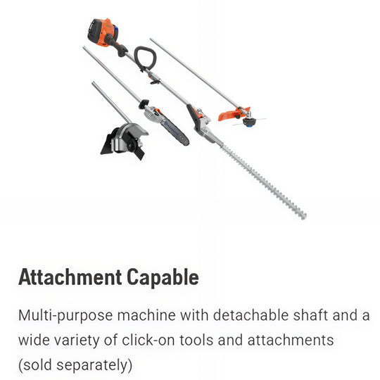 Husqvarna Gas Hedge Trimmer With Long Cutter Bar 122LKH,General View. 