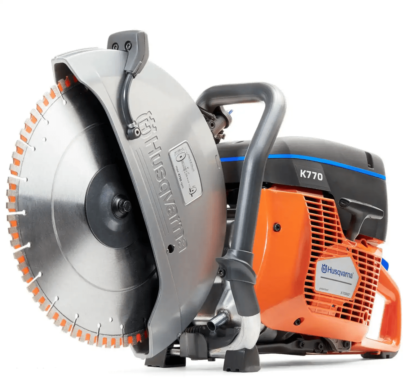 Husqvarna Gas Powered K770 Power Cutter,Front View. 