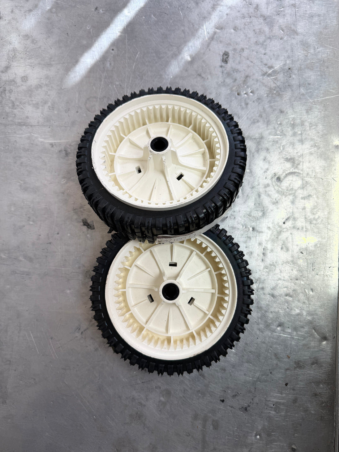 Husqvarna Genuine Part 532180773 8" X 2" White Plastic Wheel With Bushing