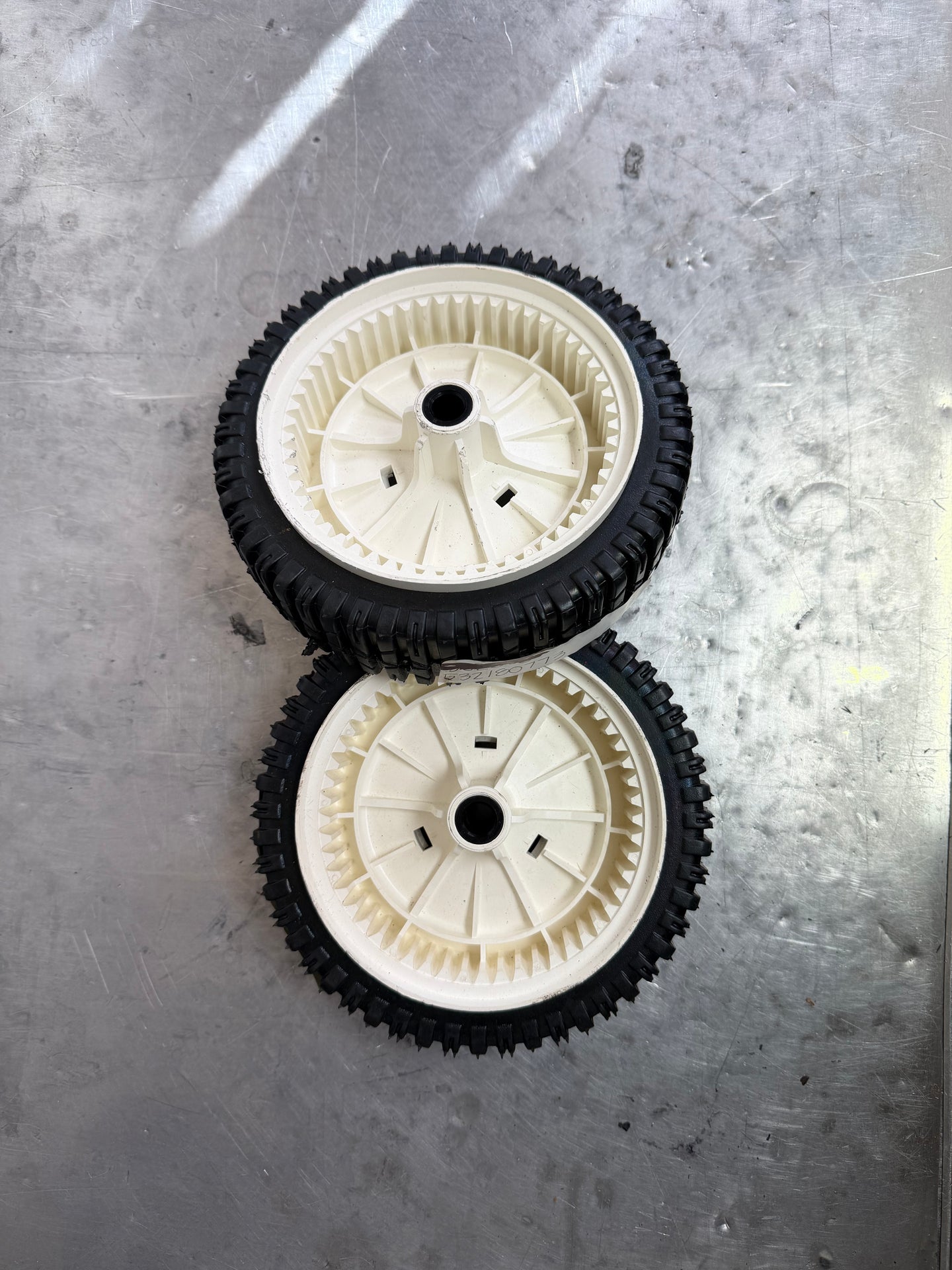 Husqvarna Genuine Part 532180773 8" X 2" White Plastic Wheel With Bushing