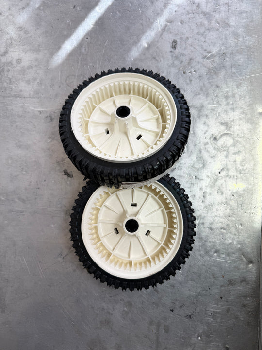 Husqvarna Genuine Part 532180773 8" X 2" White Plastic Wheel With Bushing
