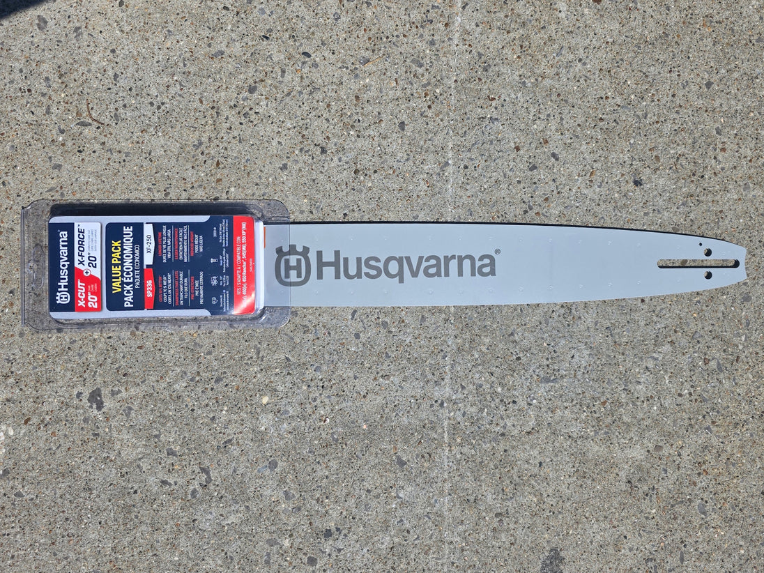 Husqvarna Genuine Part 537524180 20" BAR CHAIN COMBO SP33G Front side picture 
