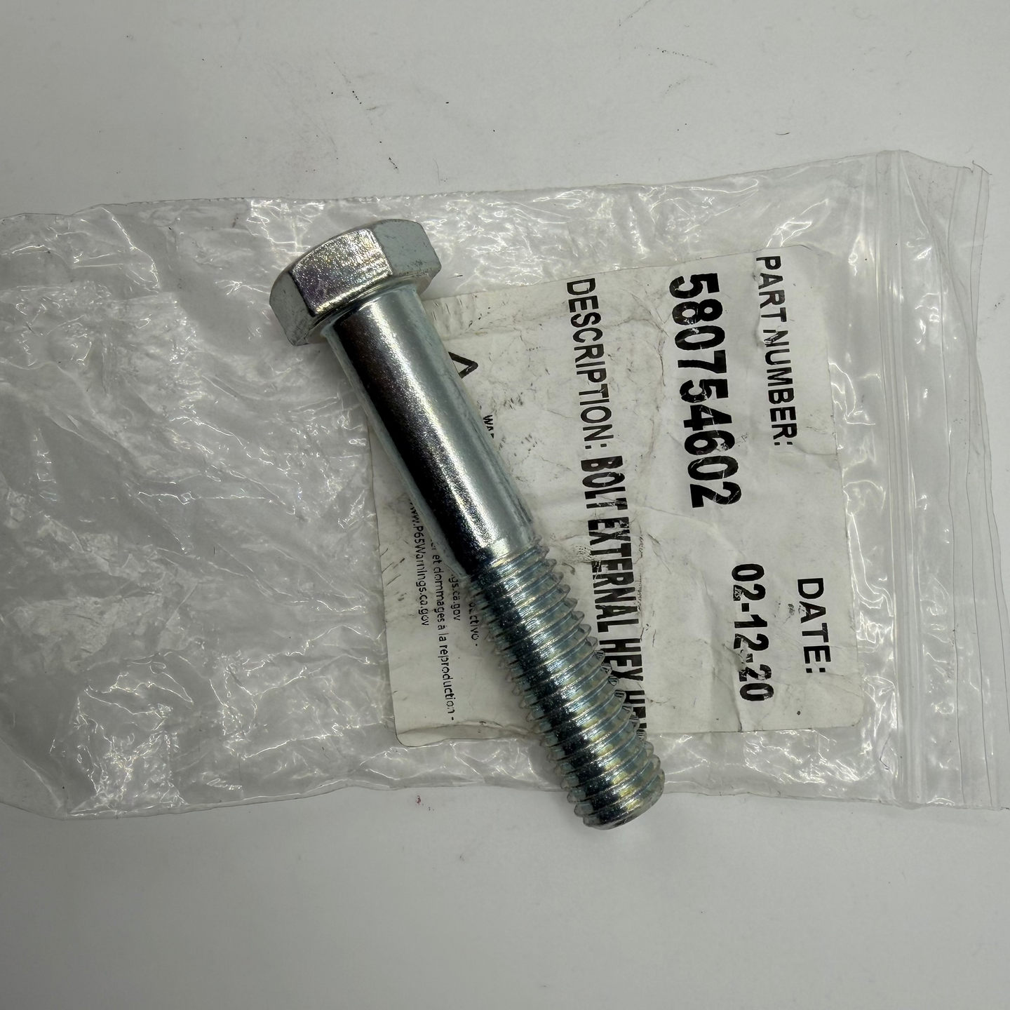 Husqvarna Genuine Part 580754602 Bolt External Hexagon Head 5/8
