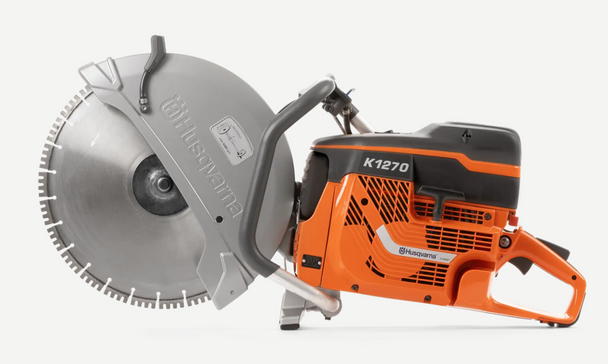 Husqvarna K1270 II 14" Premium Power Cutter – 118.8cc, 7.9 HP, 6" Cutting Depth, 31.7 lbs,Side View. 