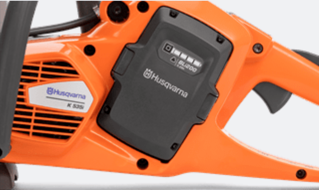 Husqvarna K535i Battery Power Cutter,Side View. 
