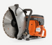 Husqvarna K770 Power Cutter 14" 73.5cc 5" Cutting Depth 22.4lbs, Front View. 