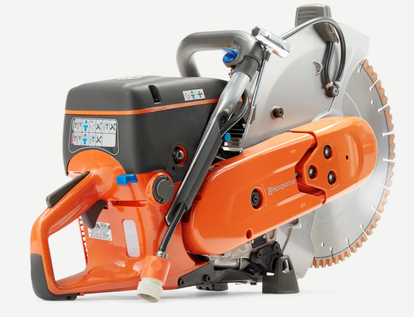 Husqvarna K770 Power Cutter 14" 73.5cc 5" Cutting Depth 22.4lbs, Side View. 