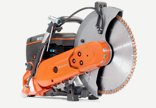 Husqvarna K770 Power Cutter 14" 73.5cc 5" Cutting Depth 22.4lbs., Front View. 