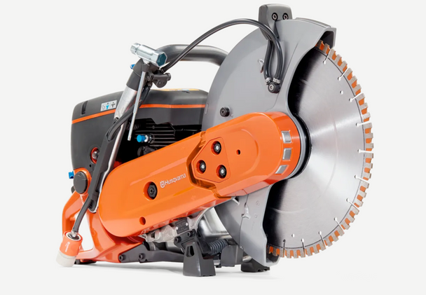 Husqvarna K770 Power Cutter 14" 73.5cc 5" Cutting Depth 22.4lbs., Front View. 
