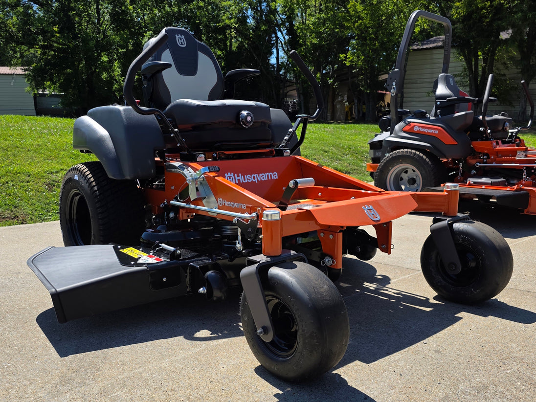 Husqvarna MZ54 54" Special Edition Zero Turn Mower 24 Hp Kawasaki Engine Suspension Seat (Scratch and Dent) Front left angle picture 