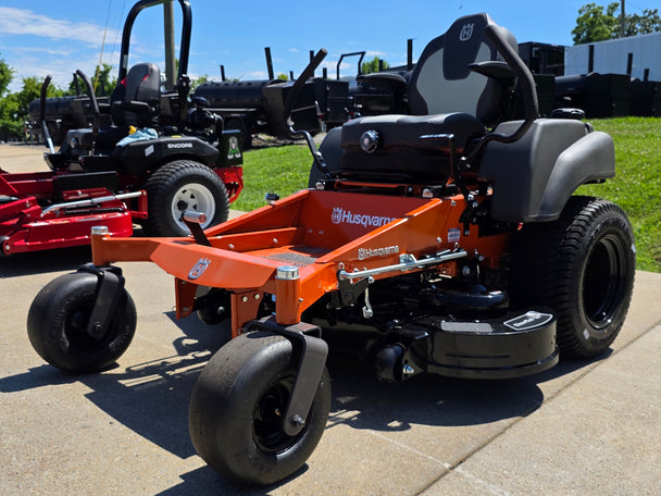 Husqvarna MZ54 54" Special Edition Zero Turn Mower 24 Hp Kawasaki Engine Suspension Seat (Scratch and Dent) Front right angle picture 
