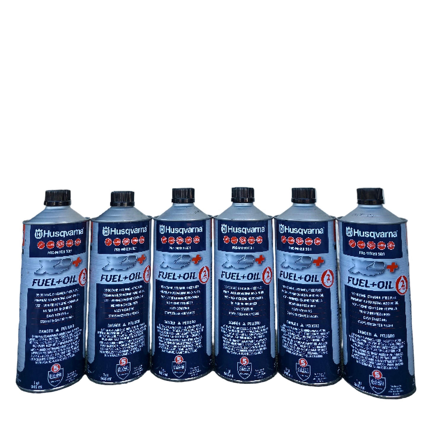 Husqvarna Oil Part 584309701 XP Pre-Mixed 2-Stroke Fuel and Engine Oil Quart 6 Pack front picture 