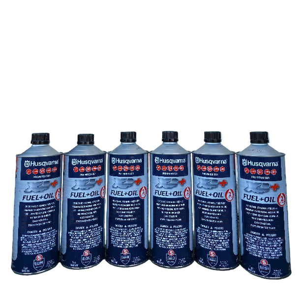 Husqvarna Oil Part 584309701 XP Pre-Mixed 2-Stroke Fuel and Engine Oil Quart 6 Pack front picture 