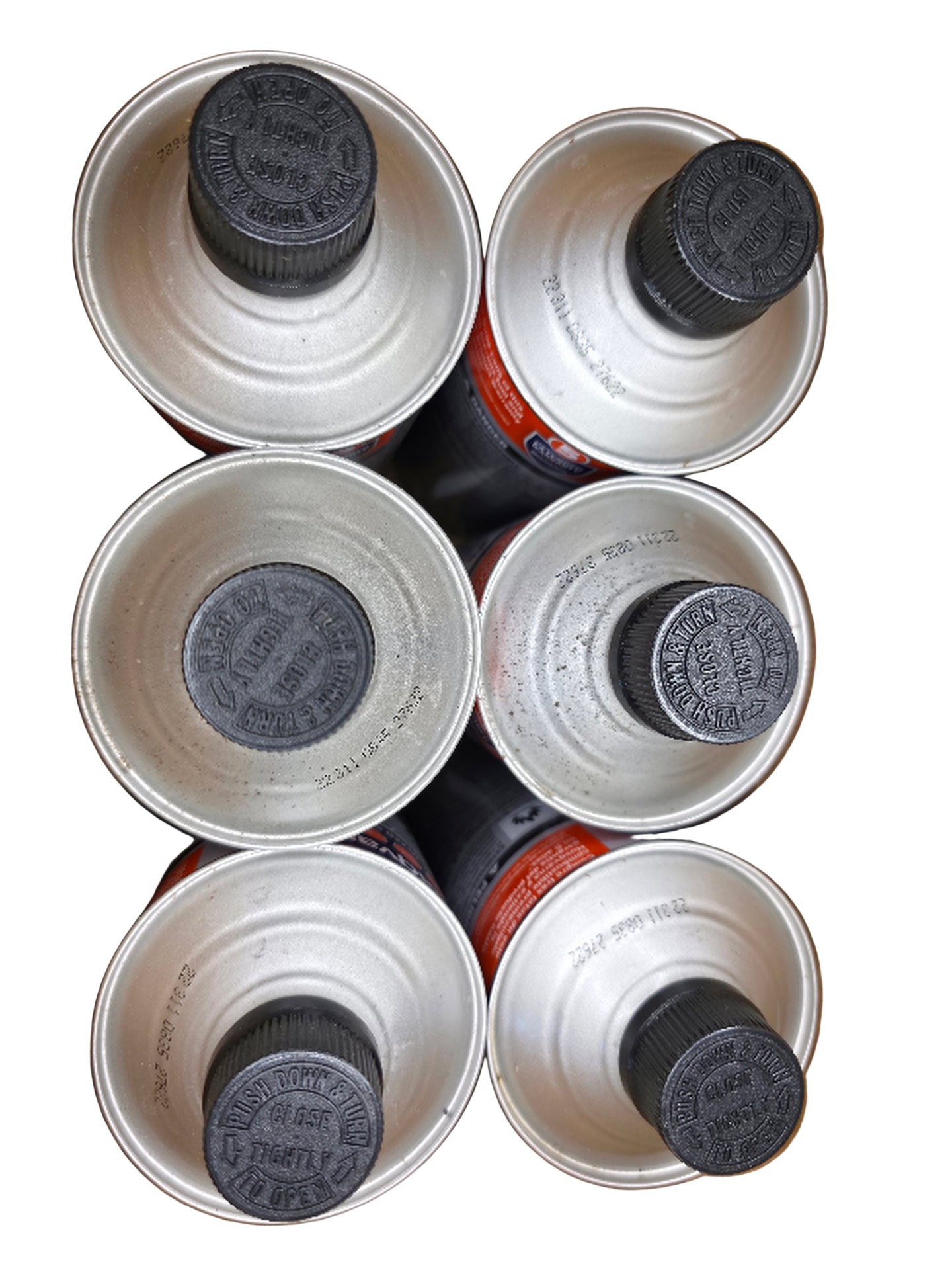 Husqvarna Oil Part 584309701 XP Pre-Mixed 2-Stroke Fuel and Engine Oil Quart 6 Pack top angle picture.