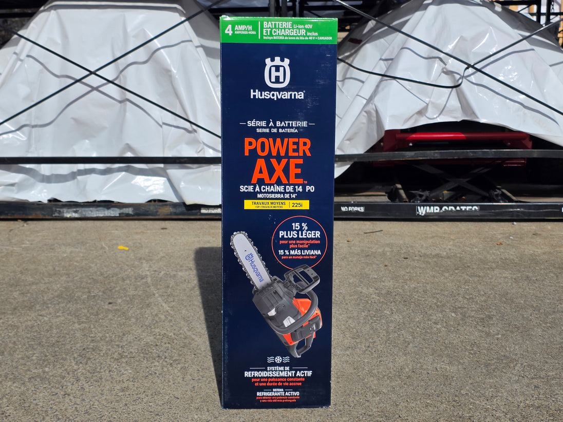 Husqvarna Power Axe 225i Chainsaw Kit top packaging view picture 