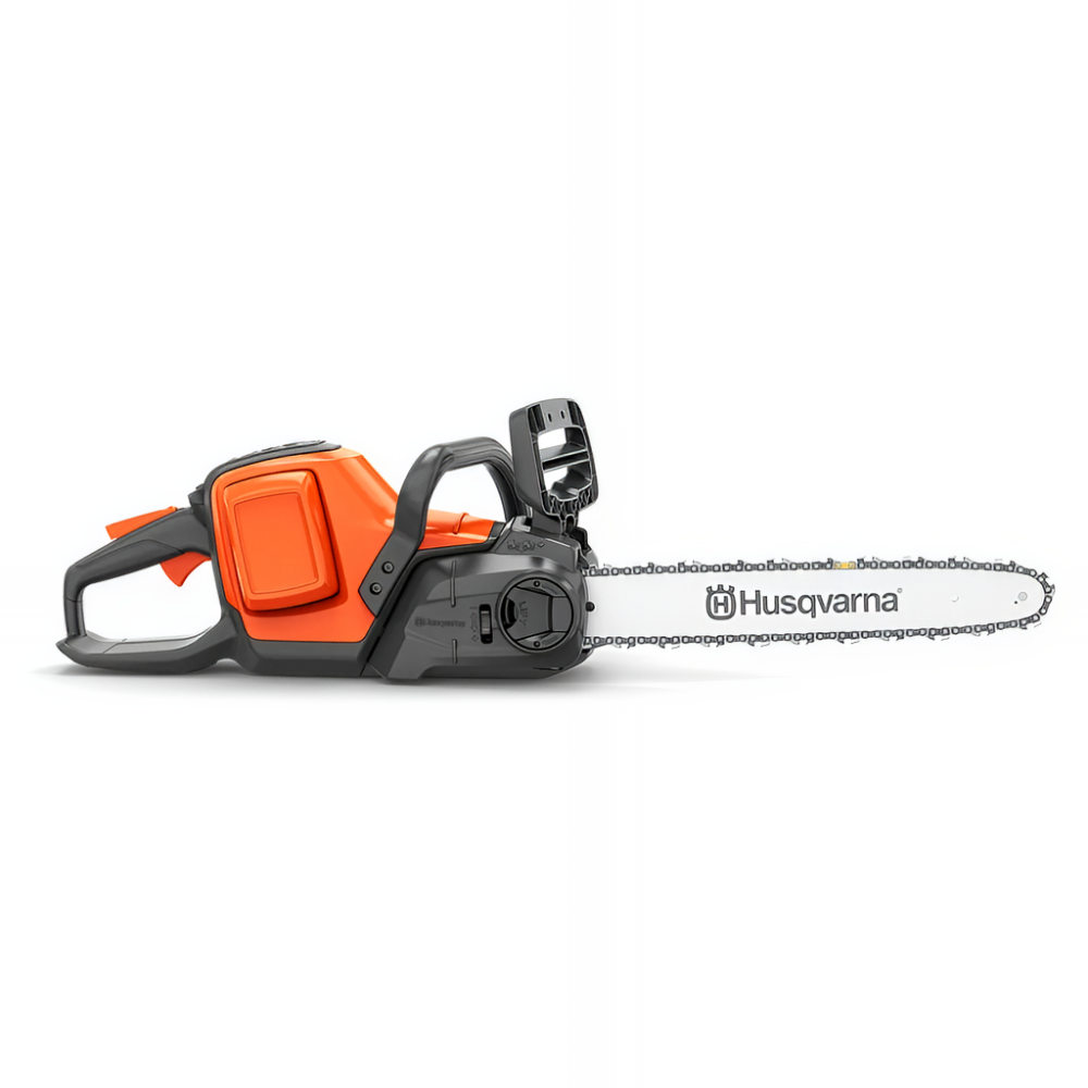 Husqvarna Power Axe Commercial 350i Battery Operated Chainsaw (Open Box) - Battery and Charger Included,Side View. 