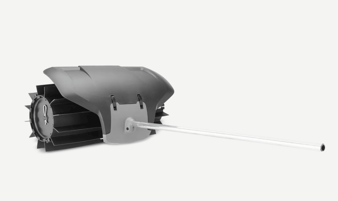 Husqvarna SR600-2 LK Sweeper Attachment (solid shaft),Side View. 