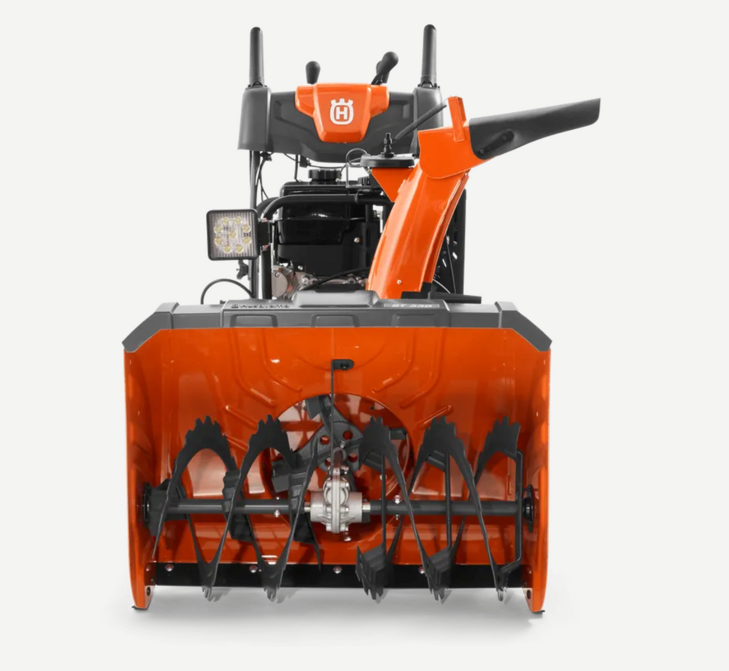 Husqvarna ST327 291cc LED 27" Snow Blower, Front View. 