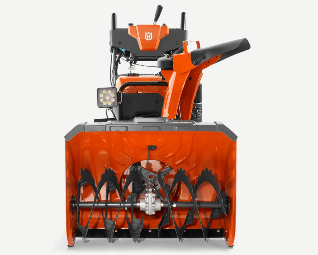 Husqvarna ST424 291cc LED 24" Snow Blower, Front View. 