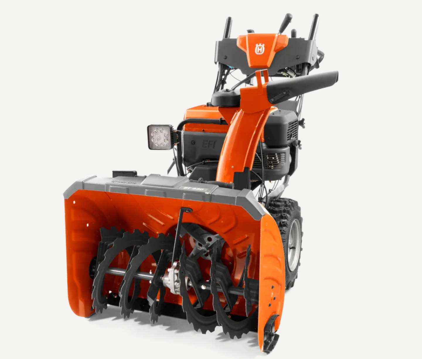Husqvarna ST430 414cc LED 30" Snow Blower, Front View. 