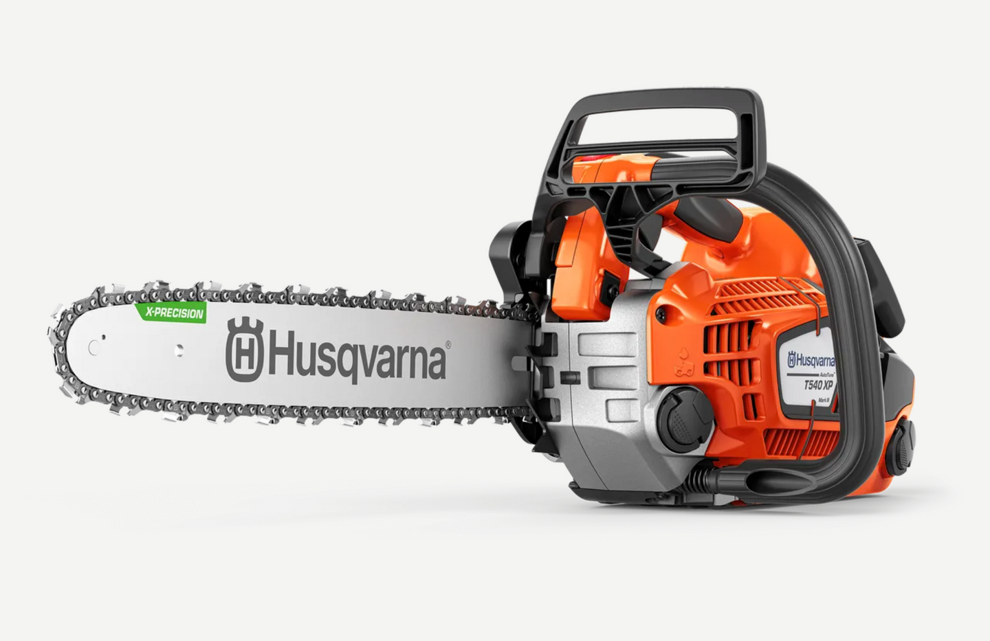 Husqvarna T540XP Professional AutoTune 3/8" Pitch 14" Chainsaw, Front View. 