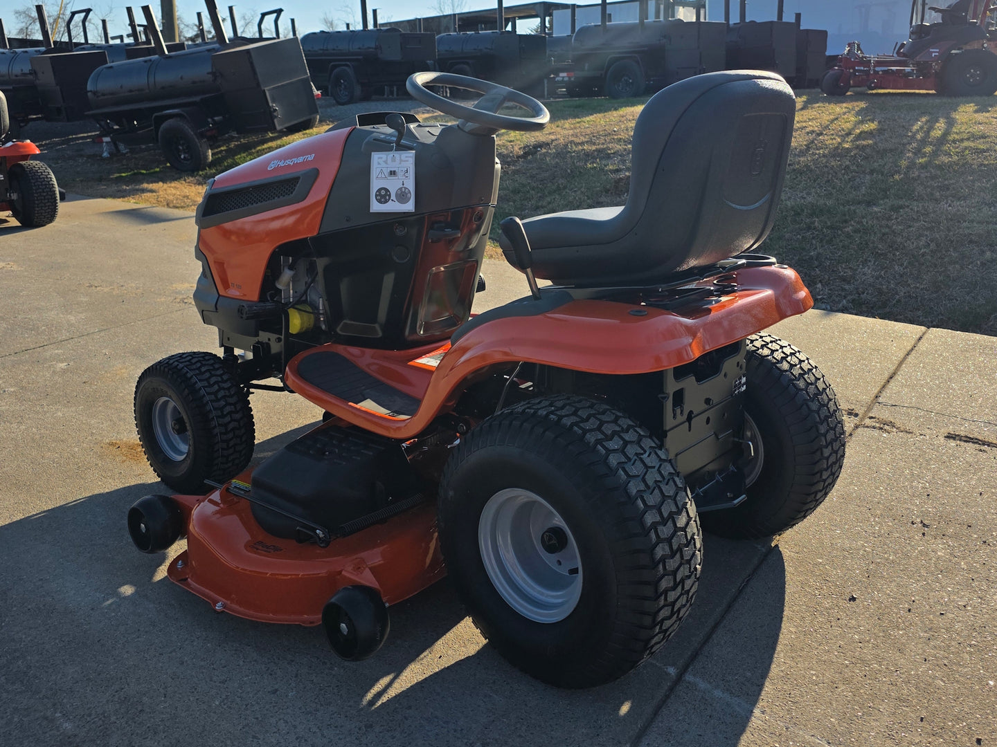 Husqvarna TS120 54" Garden Lawn Tractor – 24HP Briggs V-Twin Engine  back left angled view picture 