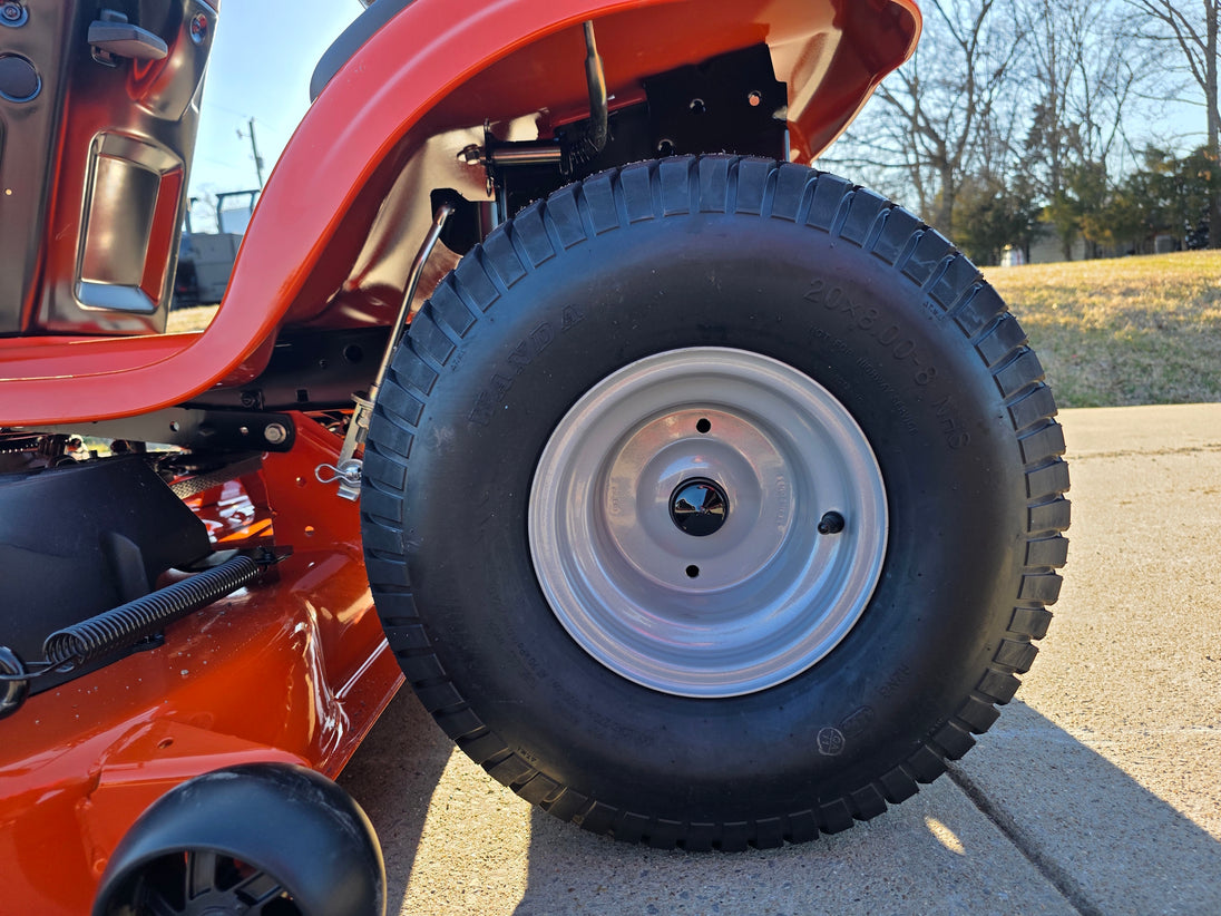 Husqvarna TS120 54" Garden Lawn Tractor – 24HP Briggs V-Twin Engine back wheel view picture 