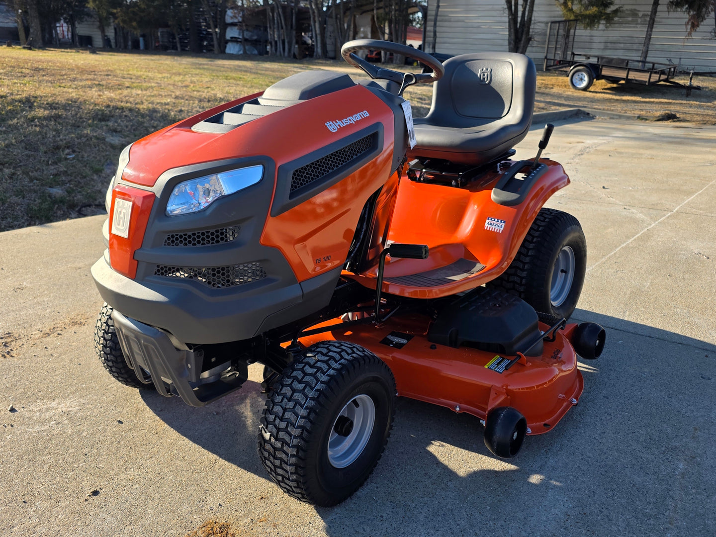 Husqvarna TS120 54" Garden Lawn Tractor – 24HP Briggs V-Twin Engine front right angled view picture 