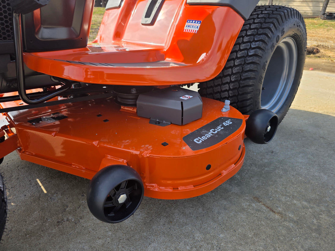 Husqvarna TS 348XD 48" Garden Tractor 24 HP Kawasaki (Scratch and Dent) back deck view picture 