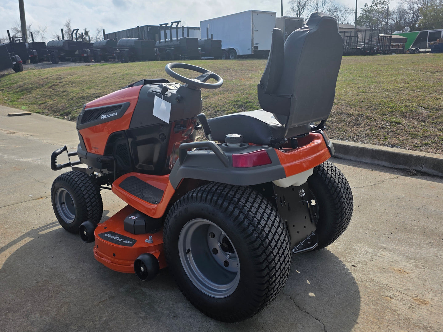 Husqvarna TS 348XD 48" Garden Tractor 24 HP Kawasaki (Scratch and Dent) back left angled view picture 