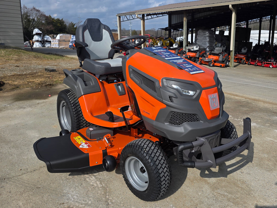Husqvarna TS 348XD 48" Garden Tractor 24 HP Kawasaki (Scratch and Dent) front left angled view picture 