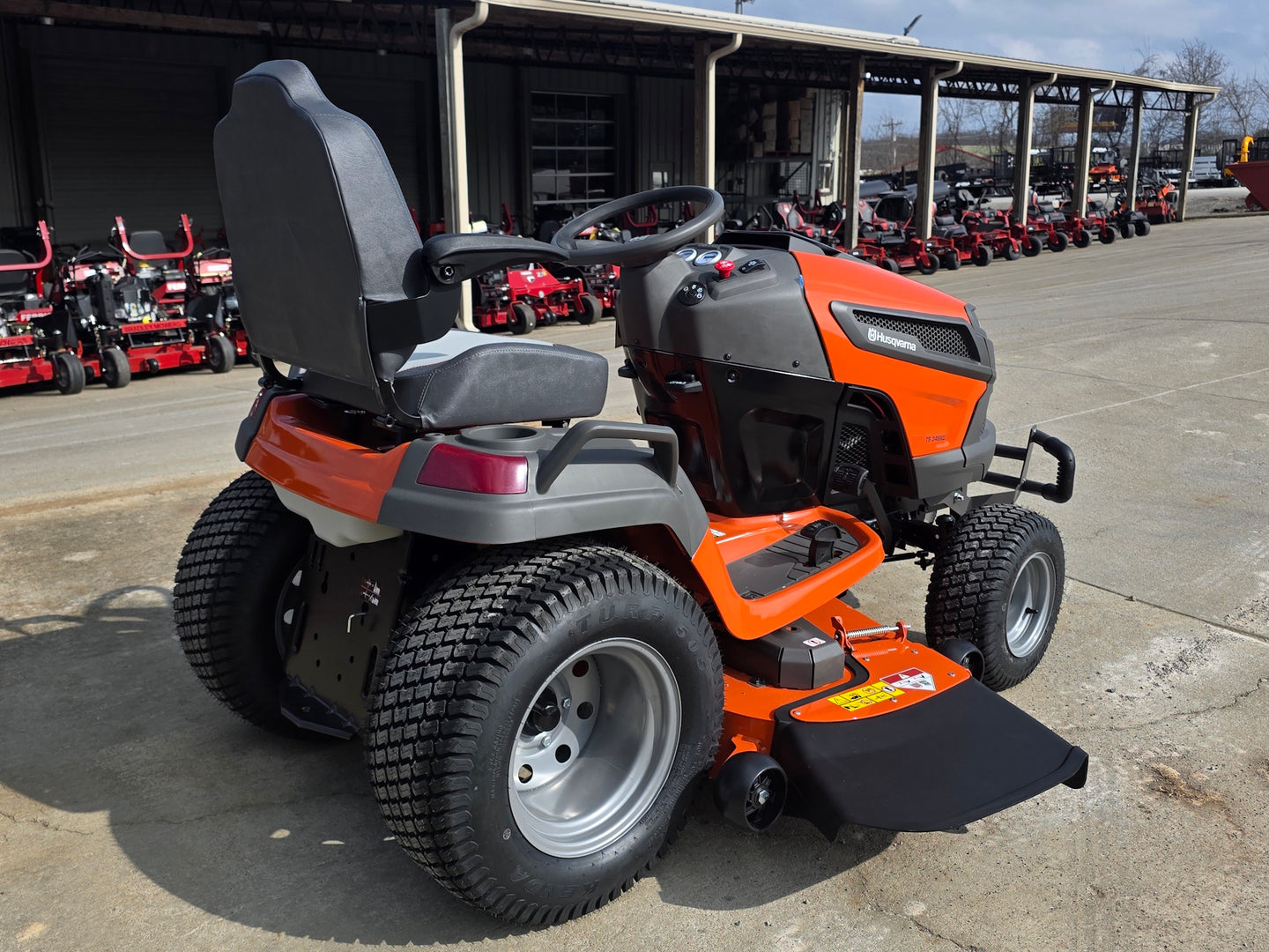 Husqvarna TS 348XD 48" Garden Tractor 24 HP Kawasaki (Scratch and Dent) right angled view picture 