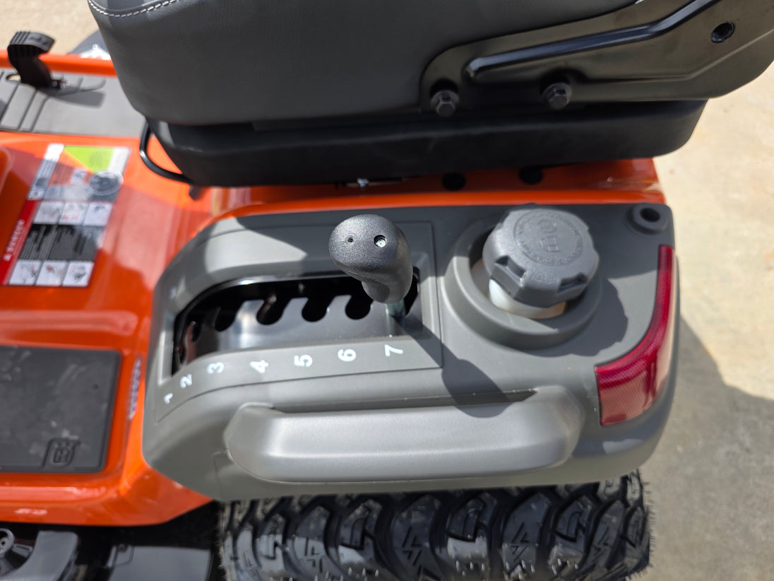 Husqvarna TS 375XD 54" Lawn Tractor – 24HP Kawasaki V-Twin Engine (Scratch & Dent) cutting deck lever picture 