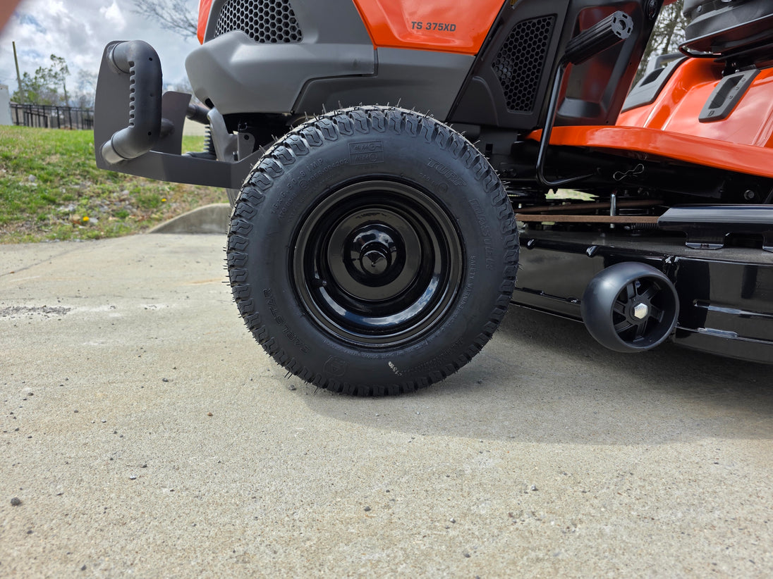 Husqvarna TS 375XD 54" Lawn Tractor – 24HP Kawasaki V-Twin Engine (Scratch & Dent) Front tire picture 