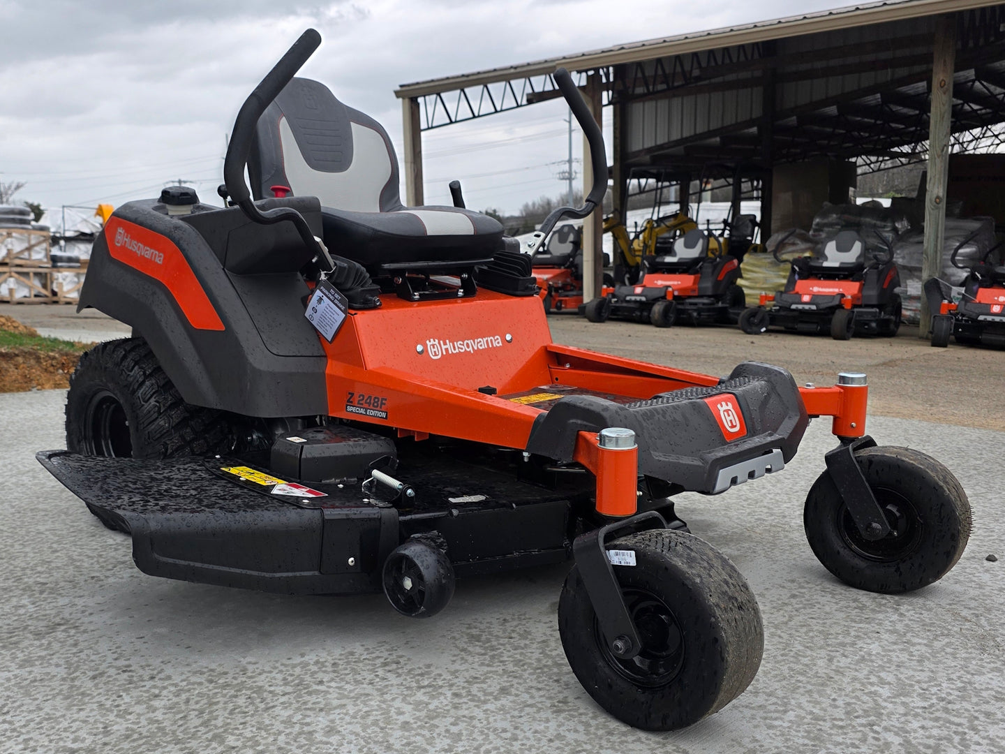 Husqvarna Z248F Special Edition Zero Turn Mower 21.5HP Kawasaki (Scratch and Dent) front left angle picture