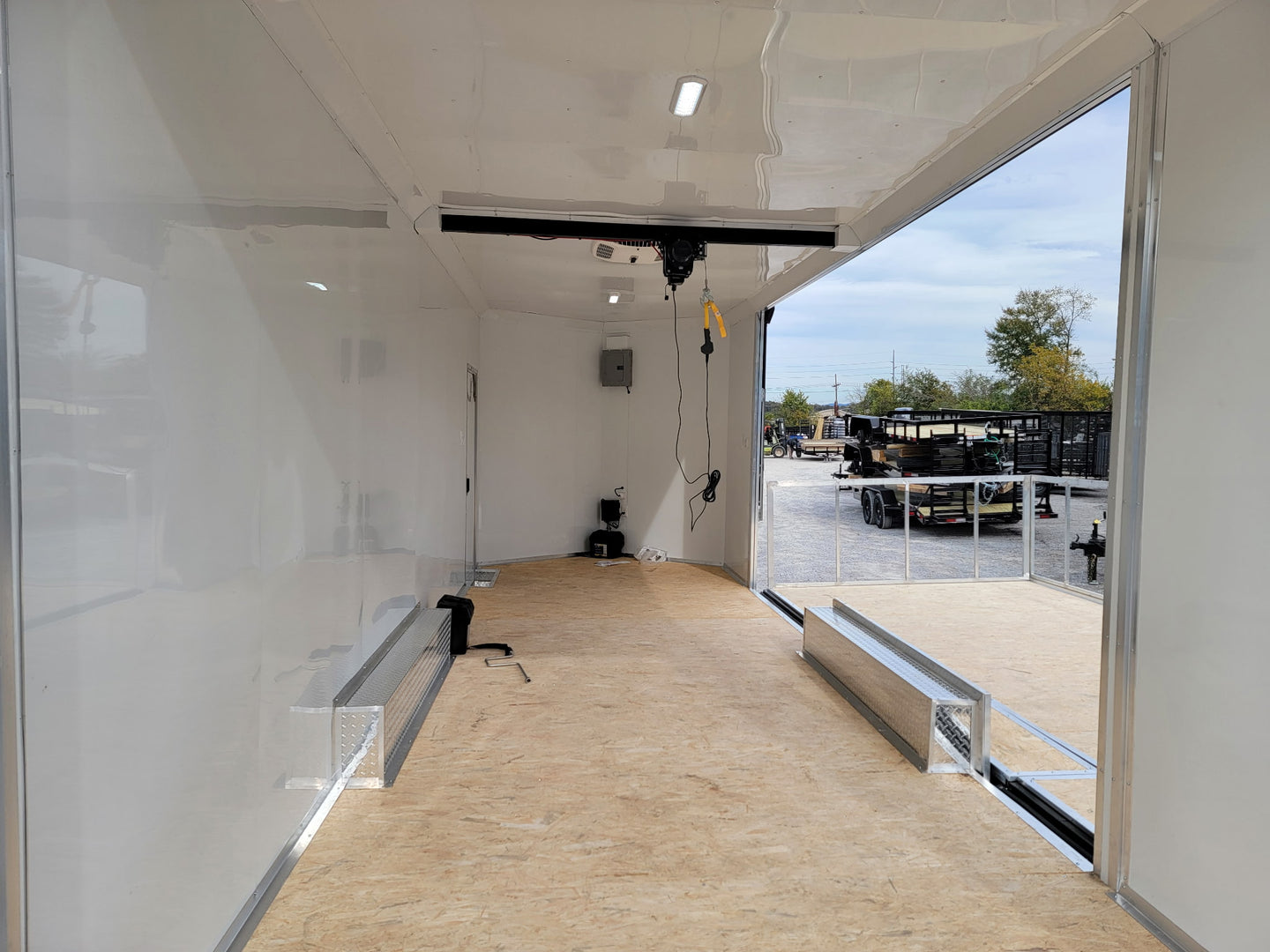 8.5' X 24' White Custom Stage Trailer Showcase Event Marketing - SLE Equipment - 23