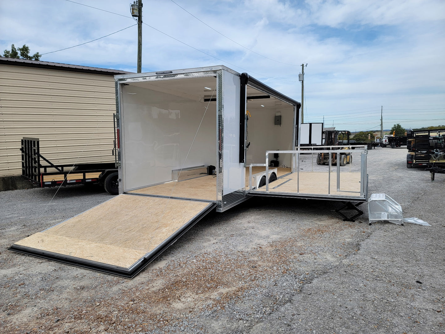 8.5' X 24' White Custom Stage Trailer Showcase Event Marketing - SLE Equipment - 27