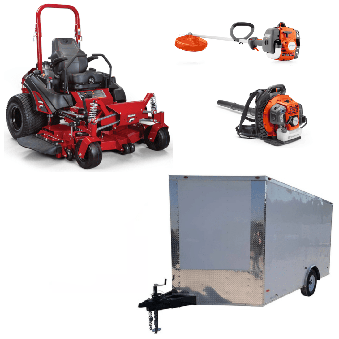 Ferris 5902145 72" ISX3300 Zero Turn Mower Encl Trailer Handheld Bundle - SLE Equipment - 1