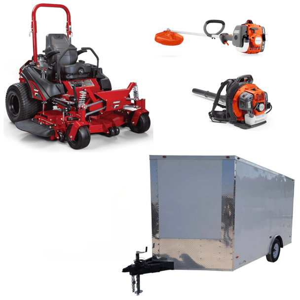 Ferris 5902145 72" ISX3300 Zero Turn Mower Encl Trailer Handheld Bundle - SLE Equipment - 1