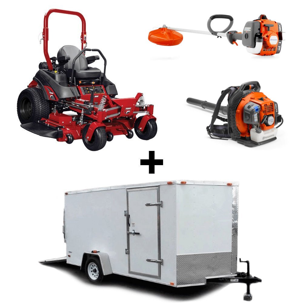 Ferris 5902074 60" ISX800 Zero Turn Mower Encl Trailer Handhelds Bundle - SLE Equipment - 1