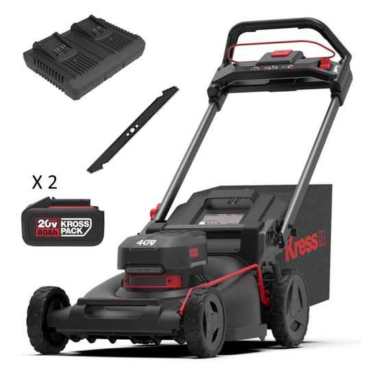 Kress KG754 40V 21" Self - Propelled Mower Kit (2 x 8Ah Batteries + 4amp Dual Port Charger) - SLE Equipment - 1
