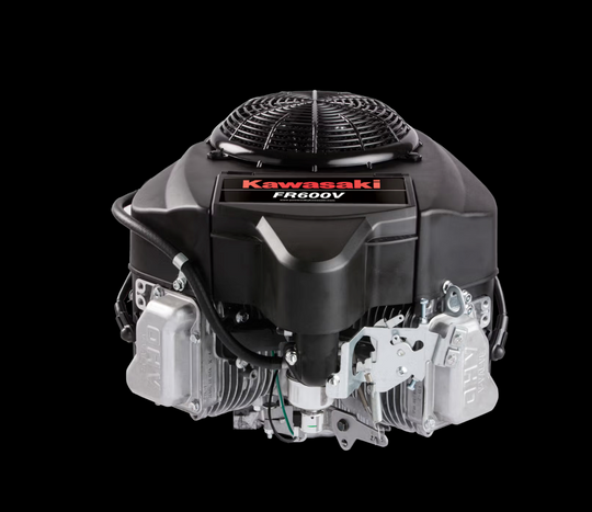 Kawasaki FR600V-DS20-S 18.5HP V-Twin Vertical Shaft Engine Electric Start, Front View. 