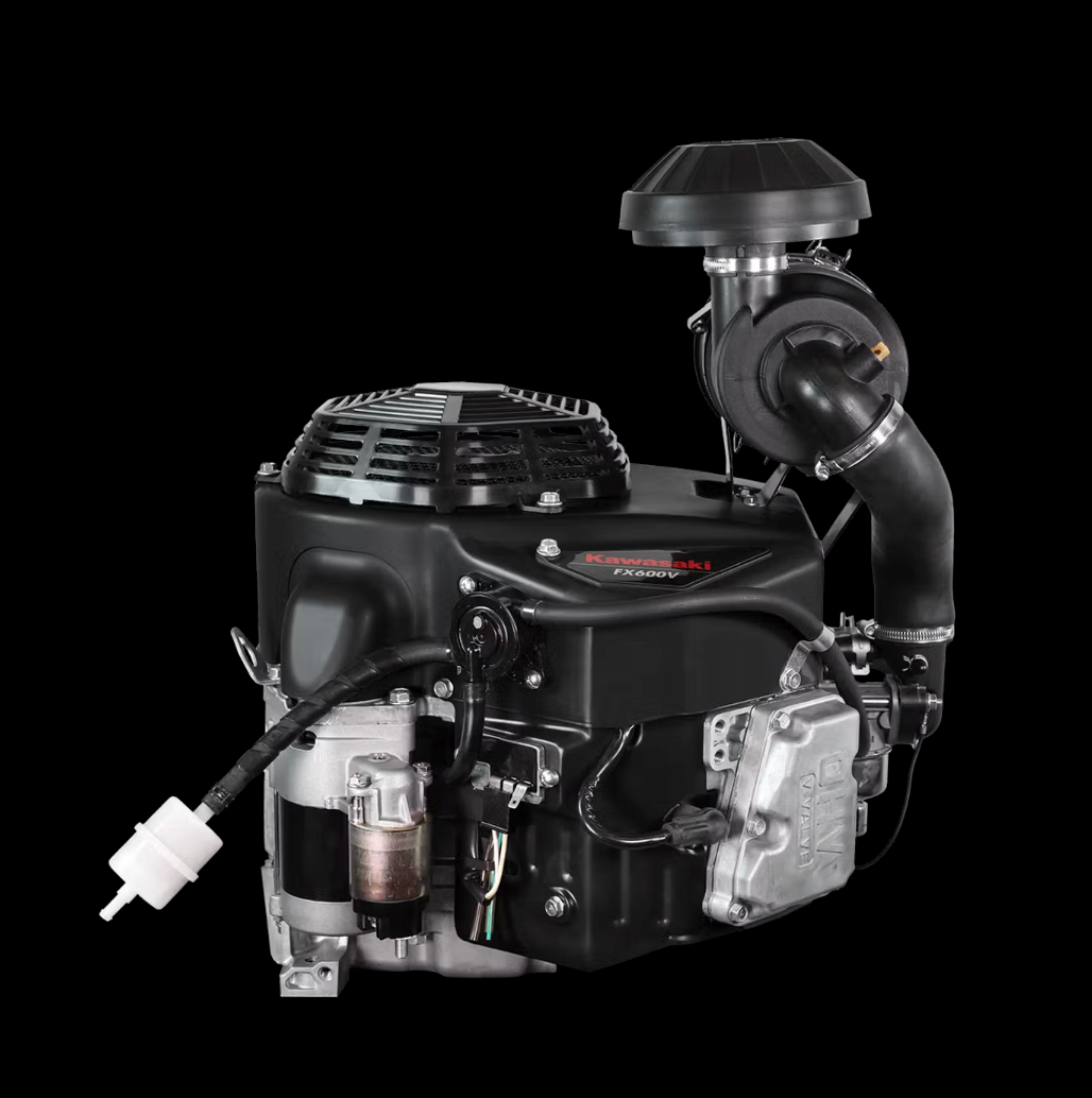 Kawasaki FX600V-GS05-S 19HP V-Twin Vertical Shaft Engine Electric Start, General View.